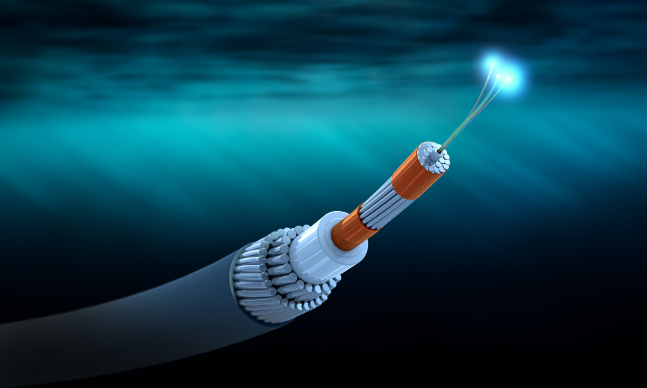 Cross Section Of A Submarine Communications Cable 3d Illustration